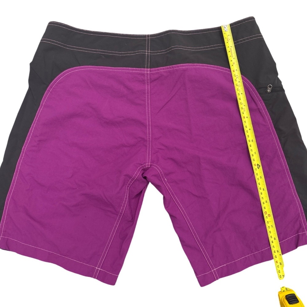 Kuhl Board Shorts Mens XL Purple Black Colorblock Lace‎ Up Hiking Swim Trunks - Picture 5 of 7